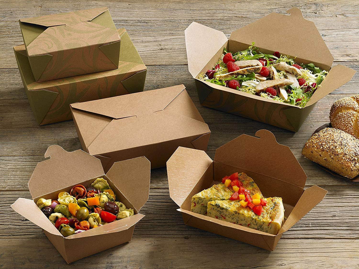 Fold-Pak Bio-Plus Earth 01BPEARTHM Natural Kraft Paper Carry-Out/To-Go Container, 4-3/8" Length x 3-1/2" Width x 2-1/2" Height, 26-Fluid Ounce Capacity (Case of 450)