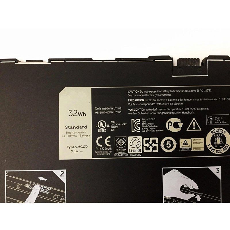 32WH 9MGCD battery for Dell Venue Pro 11 5130 tablet XMFY3 312-1453 VYP88 0xmfy3 T8NH4 0T8NH4