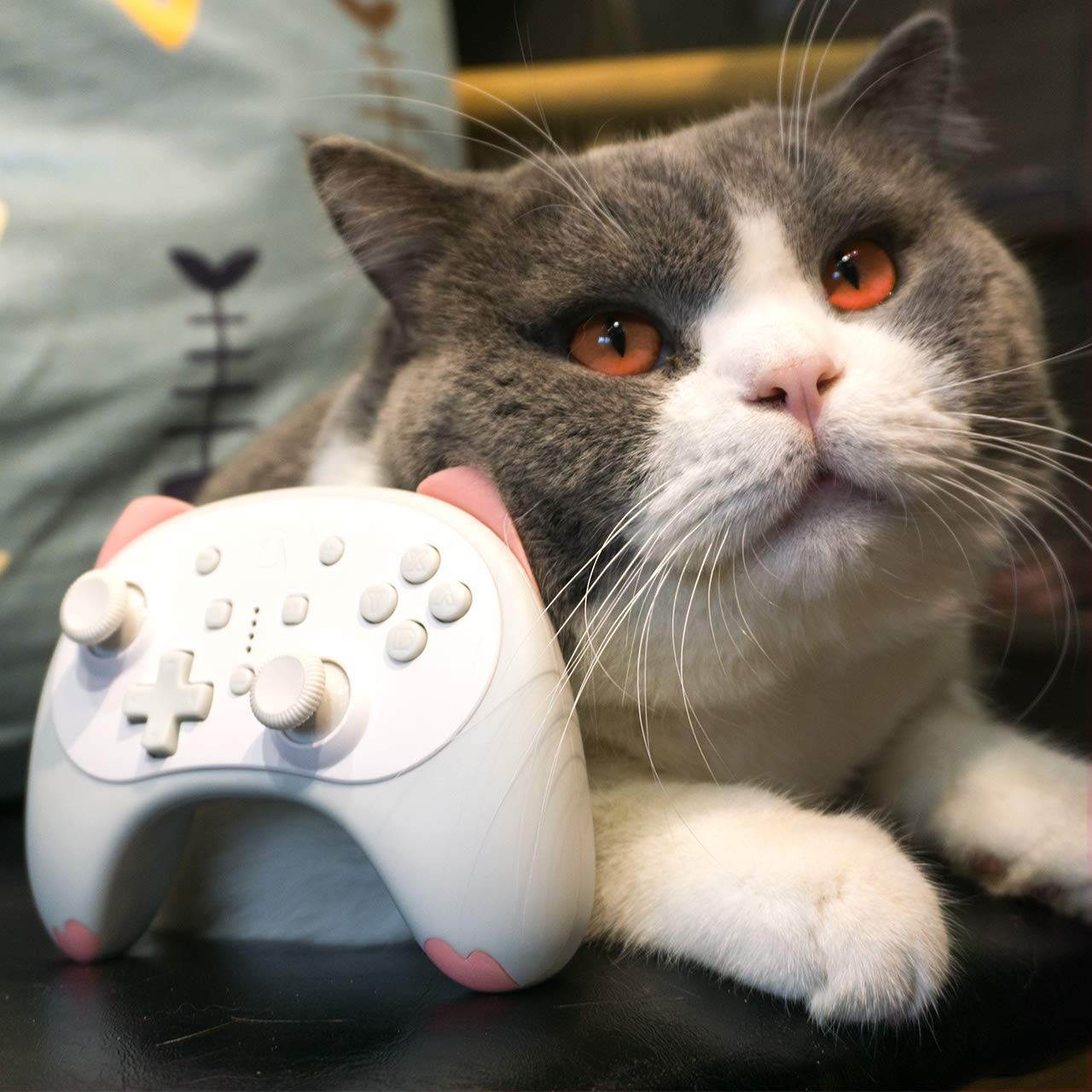 Wireless Pro Controller for Nintendo Switch/Switch Lite Console,Rechargeable Remote Gamepad Support Adjustable Turbo,Screenshot and Gyro Axis - Black