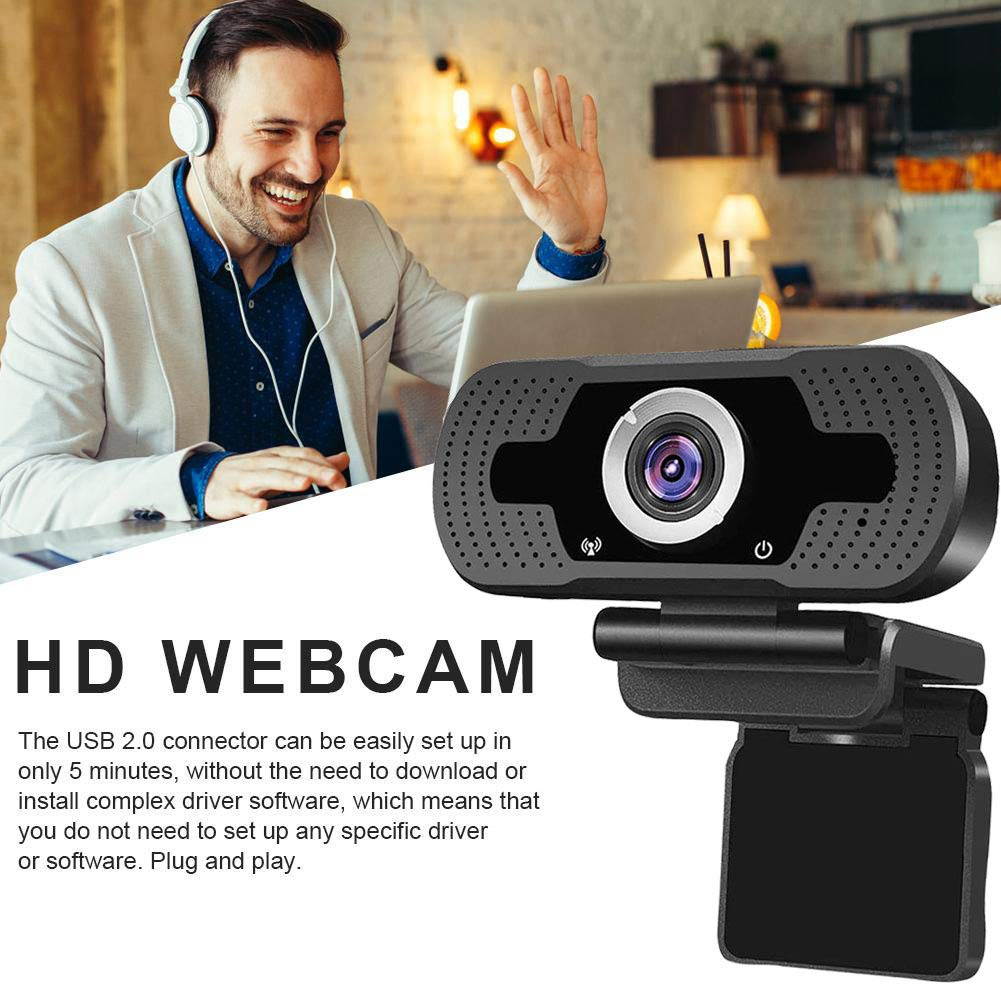 1080P Webcam, NP HD PC Webcam USB Mini Computer Camera Built-in Microphone - USB Web Camera for Live Streaming, Video Calling and Recording - Computer PC Desktop Laptop with 110&deg; Wide View Angle A-A1