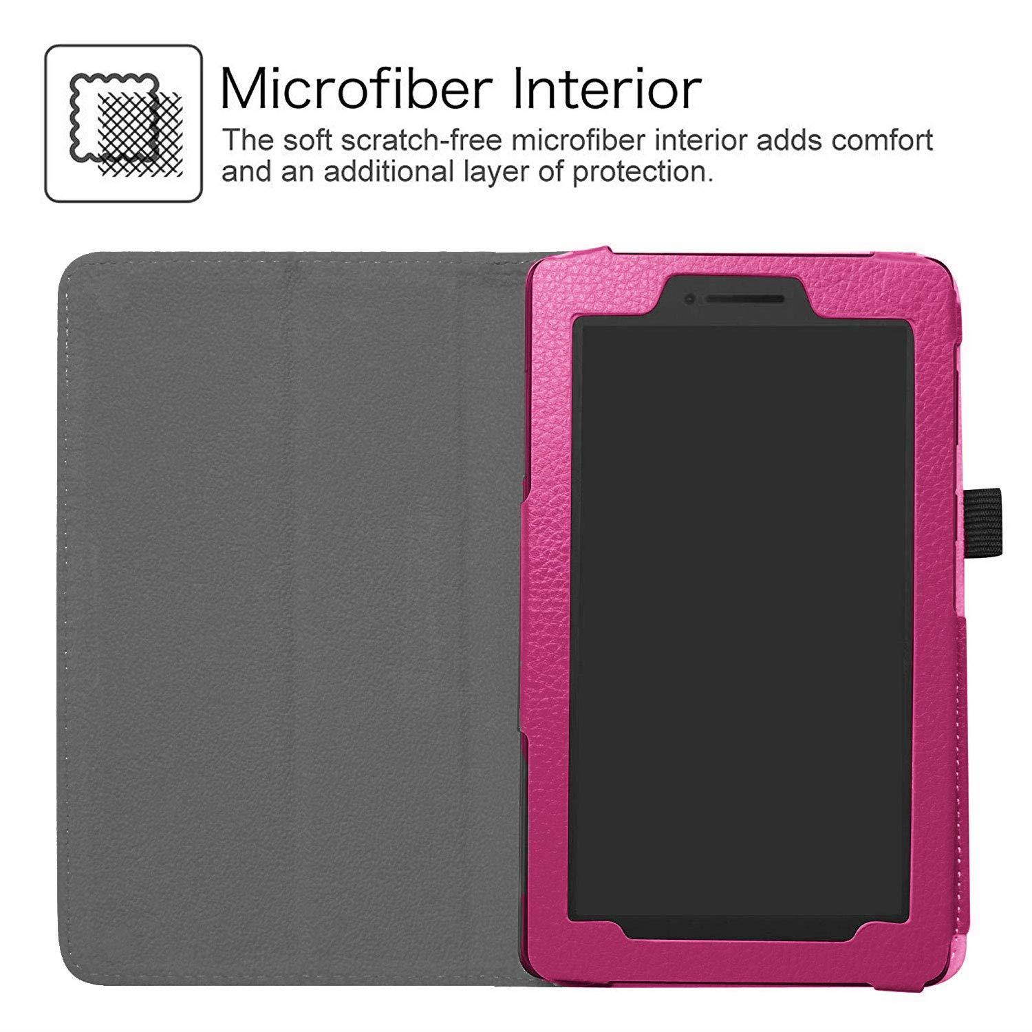 Lenovo Tab E8 Case, EpicGadget Lightweight Cover Folio PU Leather Folding Stand Case for Lenovo E8 8 Inch Tablet 2018 (Pink)