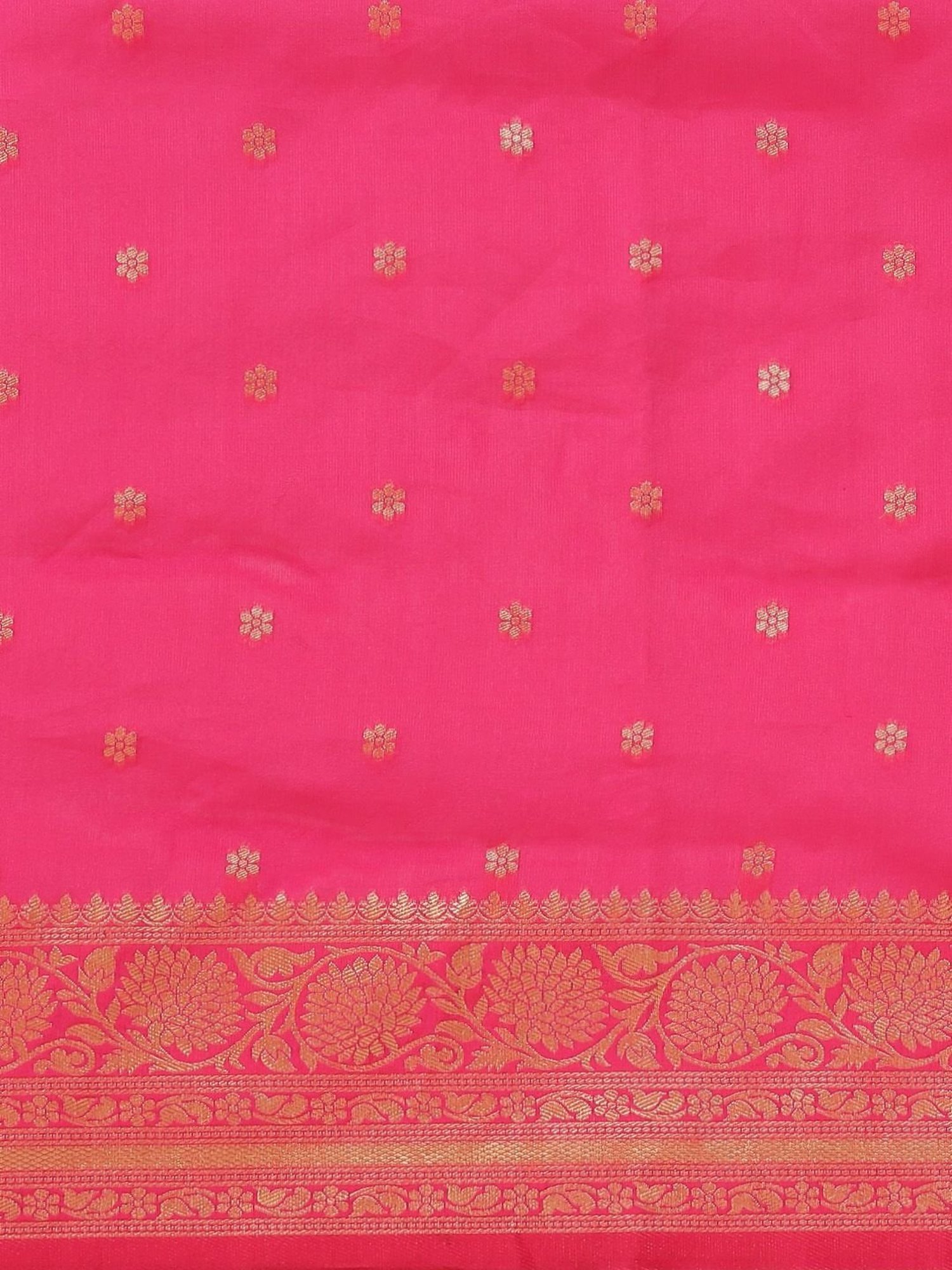 KSUT Pink Silk Woven Saree With Unstitched Blouse