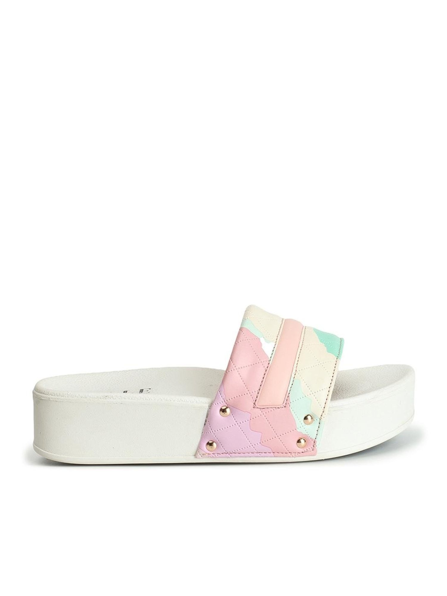 Elle Women's White Casual Sandals