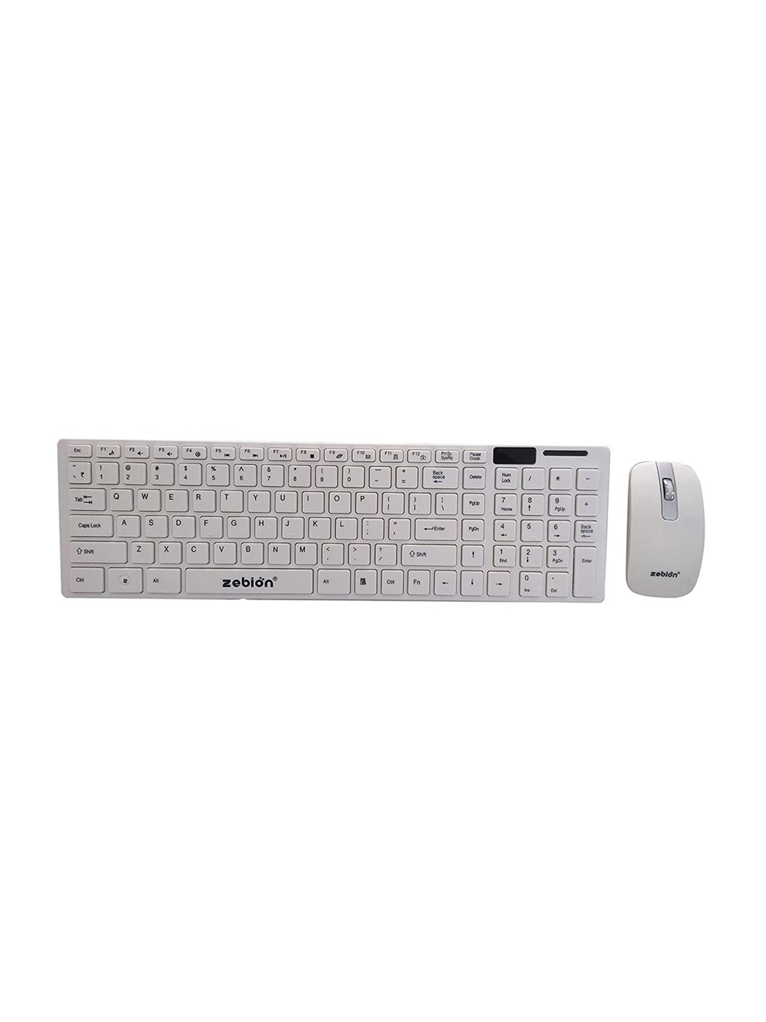 Zebion Ergo Slimfit G1600 Wireless Keyboard & Mouse Combo (White)