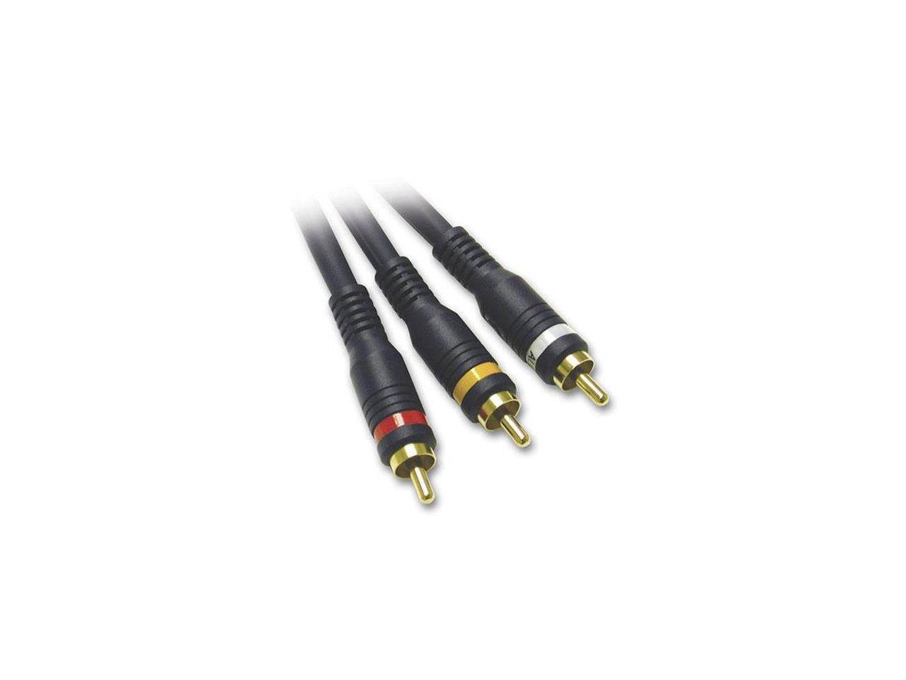 BattleBorn GC-PV2A-100 - Enhanced 100ft Premium Grade Go - Plated Composite / RCA Cable w/ Video and 2x Audio Connectors
