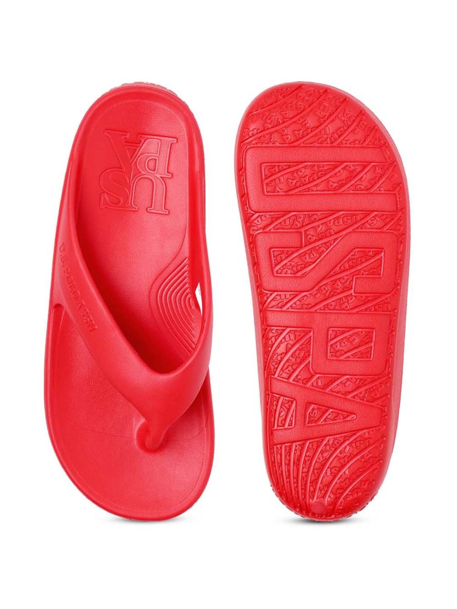 U.S. Polo Assn. Men's Red Flip Flops