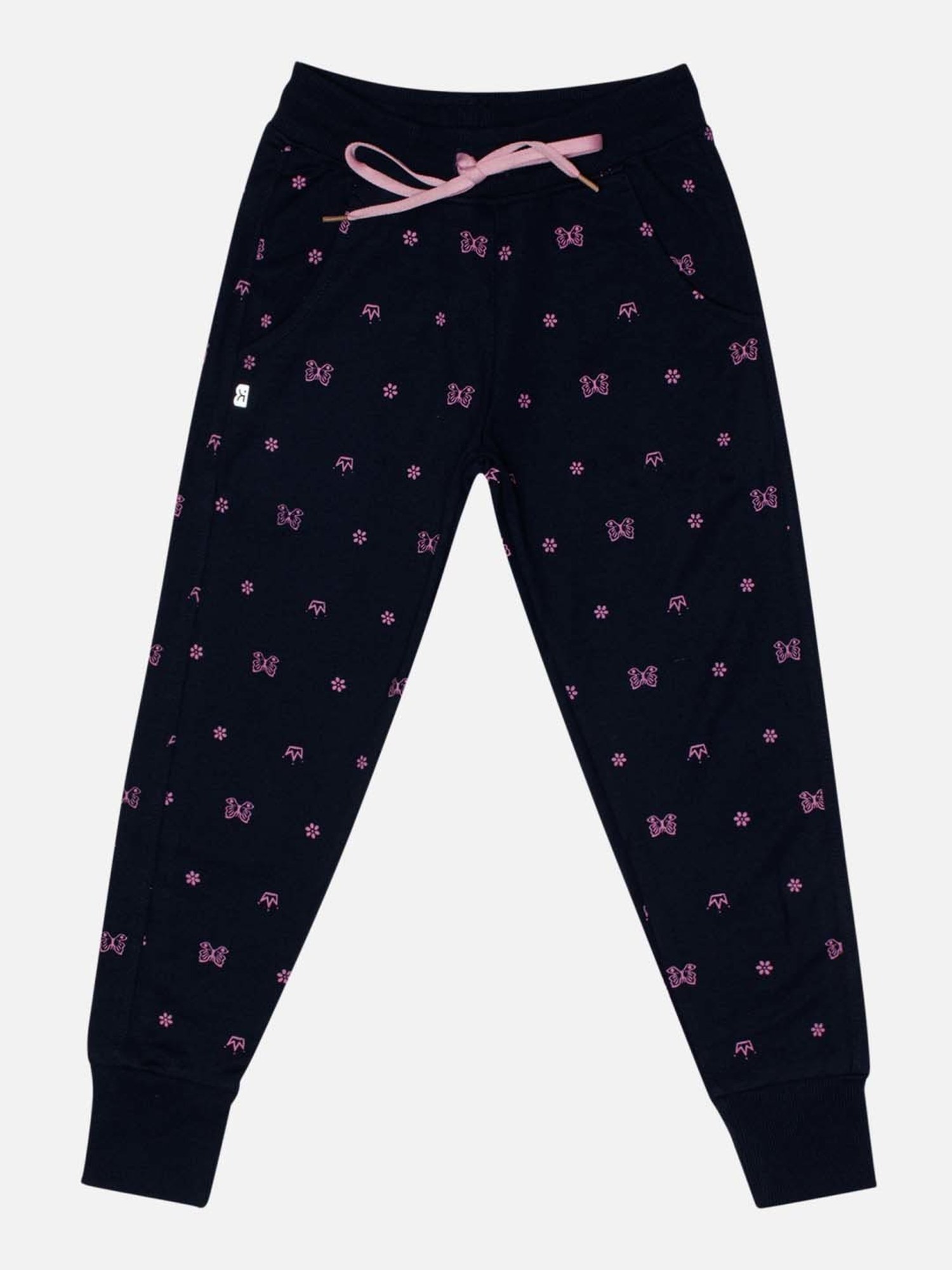Bodycare Kids Navy Cotton Printed Joggers