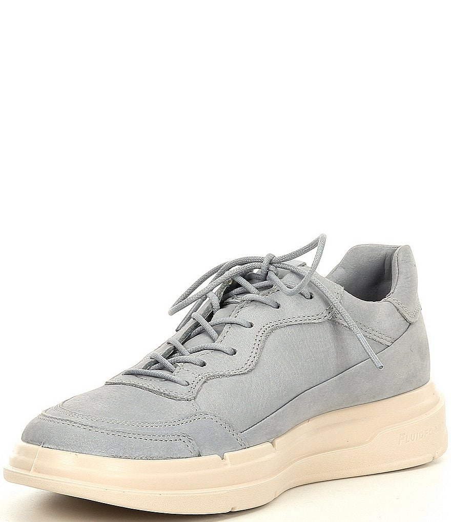 ECCO Soft X Leather Suede Lace-Up Sneakers