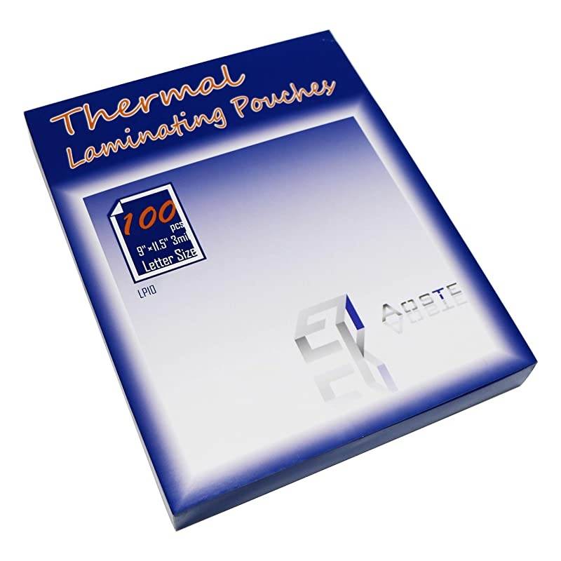 Thermal Laminating Pouches Letter Size 89 x 114 inches100Pack 3Mil