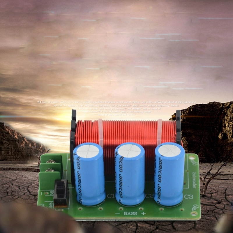 200W Pure Bass Speaker Crossover 1 Way Frequency Divider & 400W Speaker Crossover 2 Way High-Low 4-16 Ohm