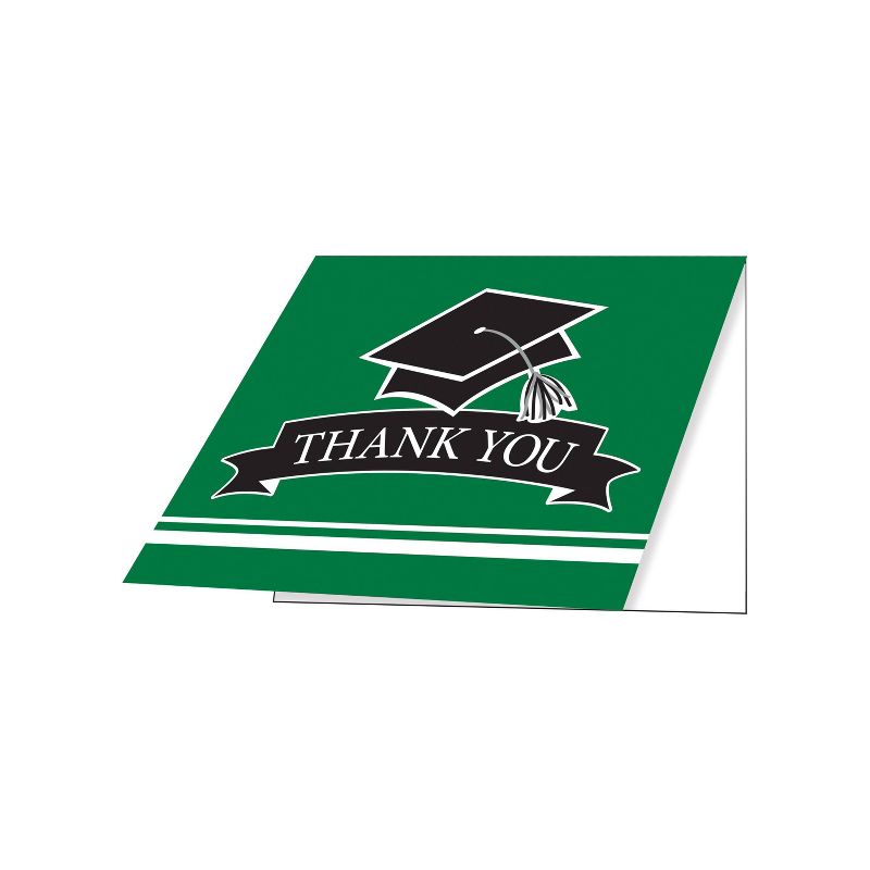 50ct Graduation School Thank You Notes Spirit Green