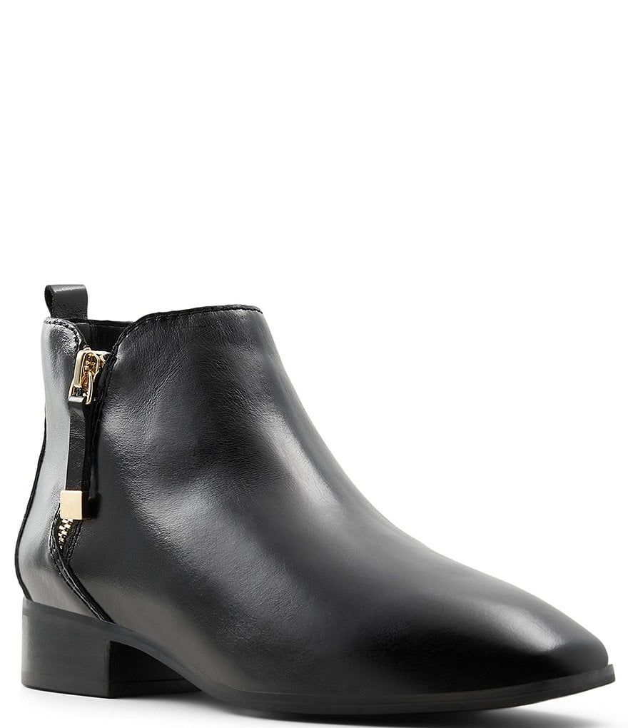 ALDO Kaelleflex Crinkle Leather Square Toe Ankle Booties