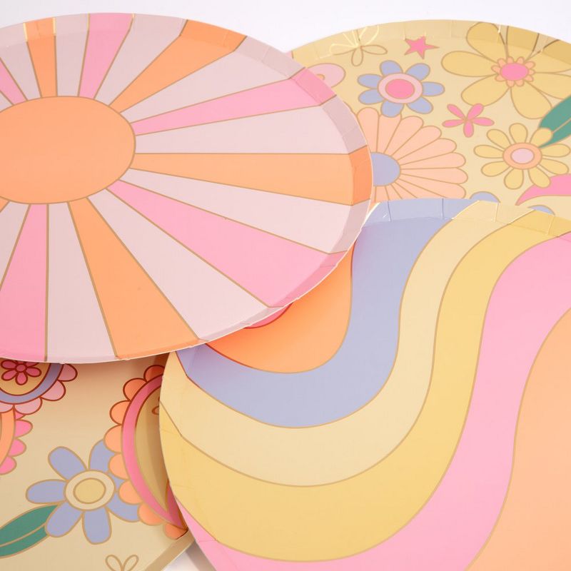 Hot Magenta Pink 9" Paper Plates - 18ct