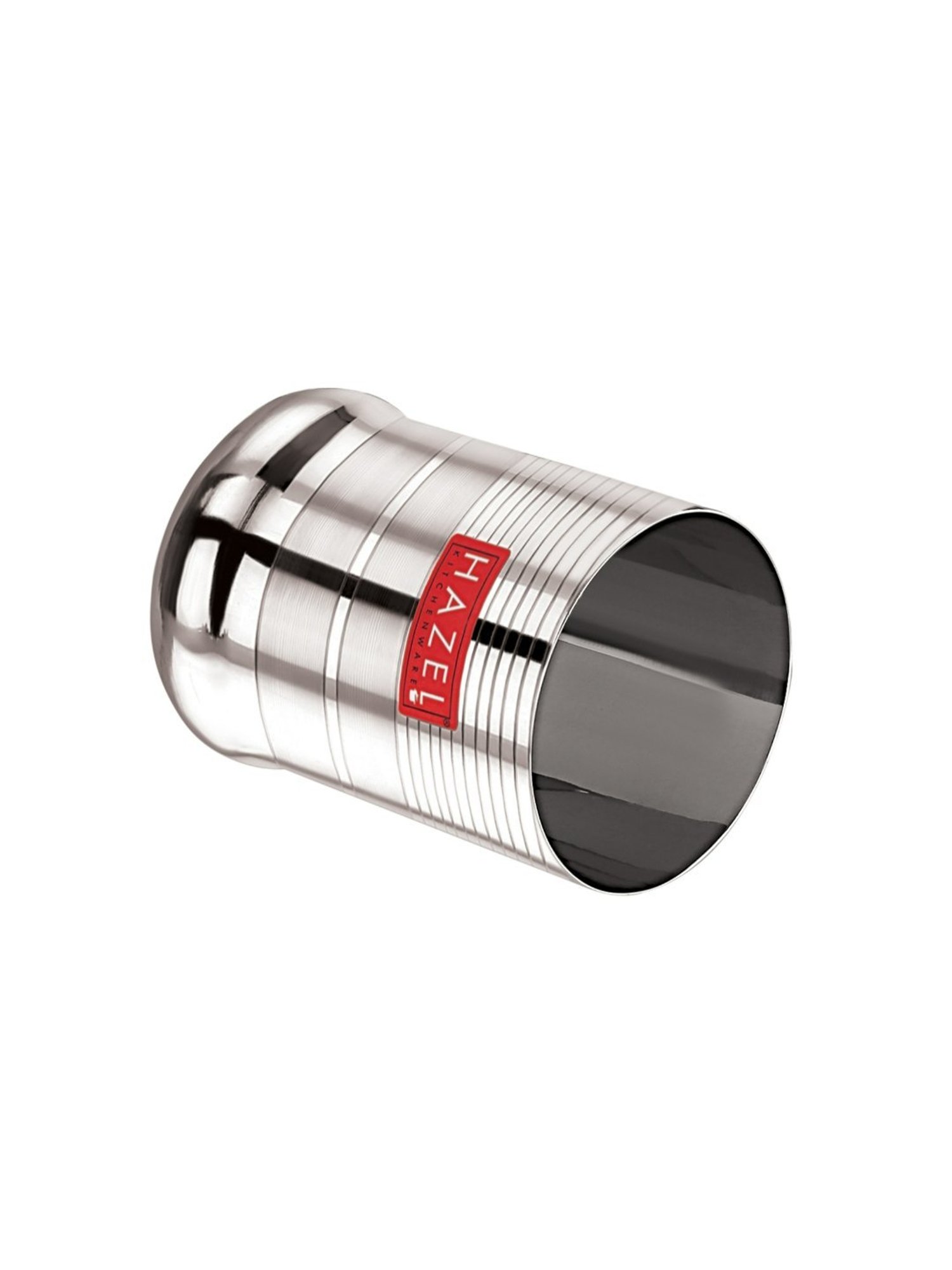 HAZEL Silver Stainless Steel Drinking Water Glass (350ml)