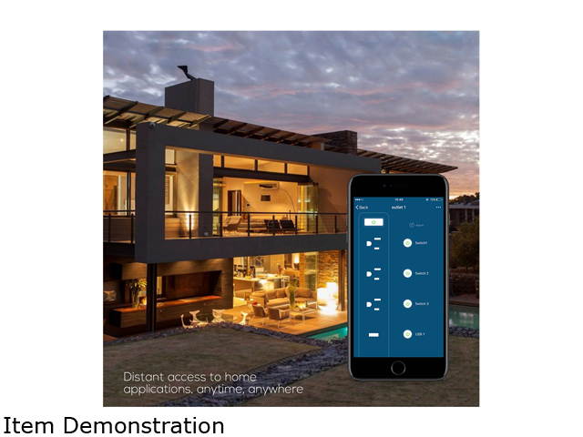 LITEdge Smart Power Strip, Wi-Fi Accessible 3 AC Outlets 2 USB Ports, Surge Protected