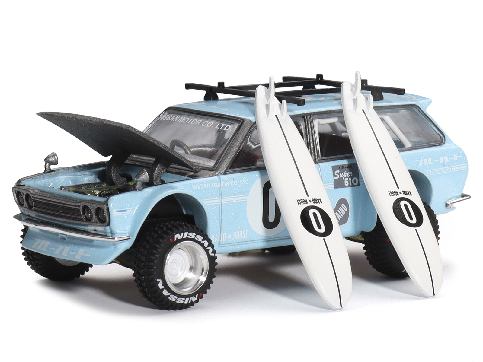 1972 Datsun 240Z Purple with Dark Gray Hood 1/64 Diecast Model Car by Muscle Machines