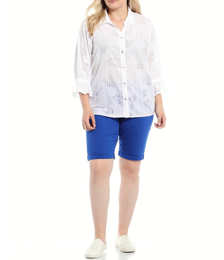 Vince Camuto Plus Size Tencel Drawstring Shorts