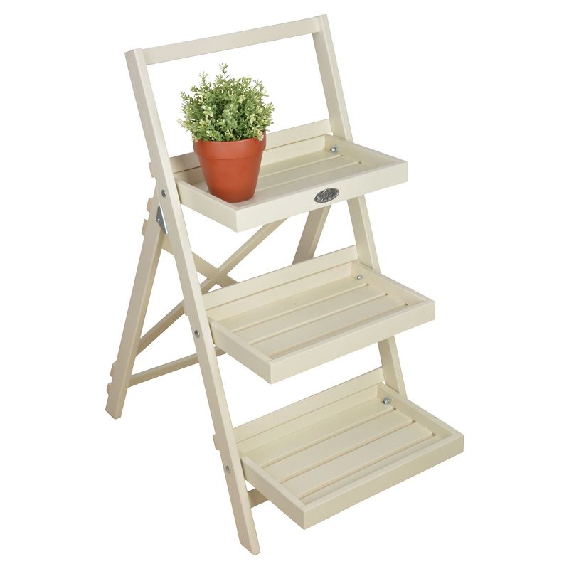 Novelty 18" X29" X36"  Wood Plant Stand - White - Esschert Design