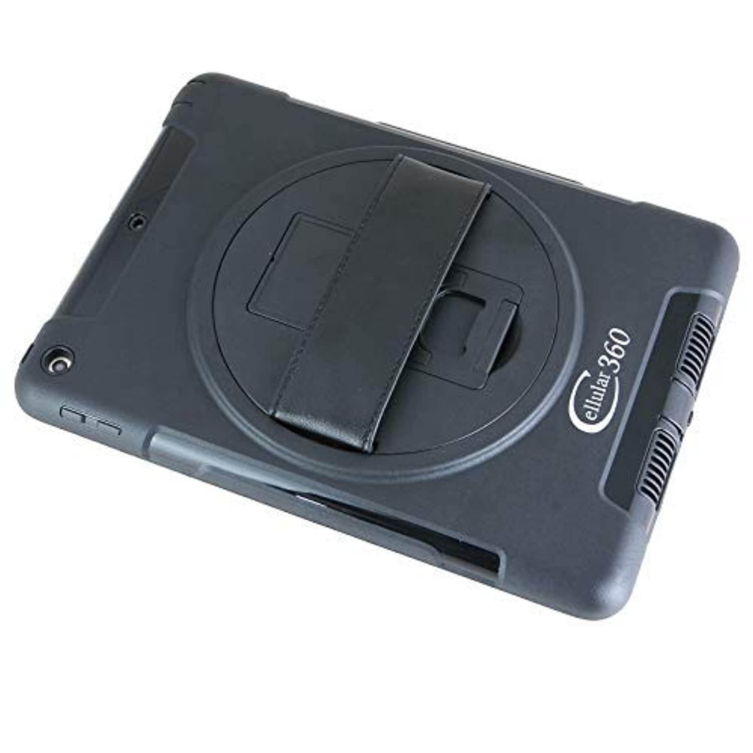 Cellular360 Drop Proof Case for iPad 6th Gen, iPad 5th Gen, iPad 9.7 (iPad 6 & iPad 5), Handy Case with a 360 Degree Rotatable Kickstand and Handle (Black)