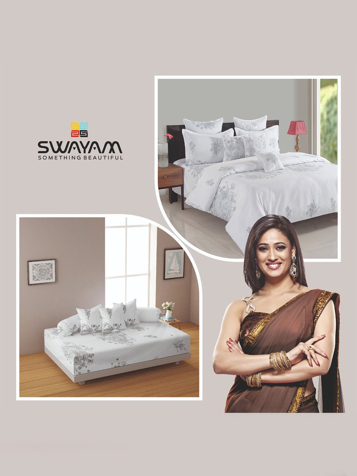 Maspar Purple 100% Cotton 200 TC Bed Sheet Set