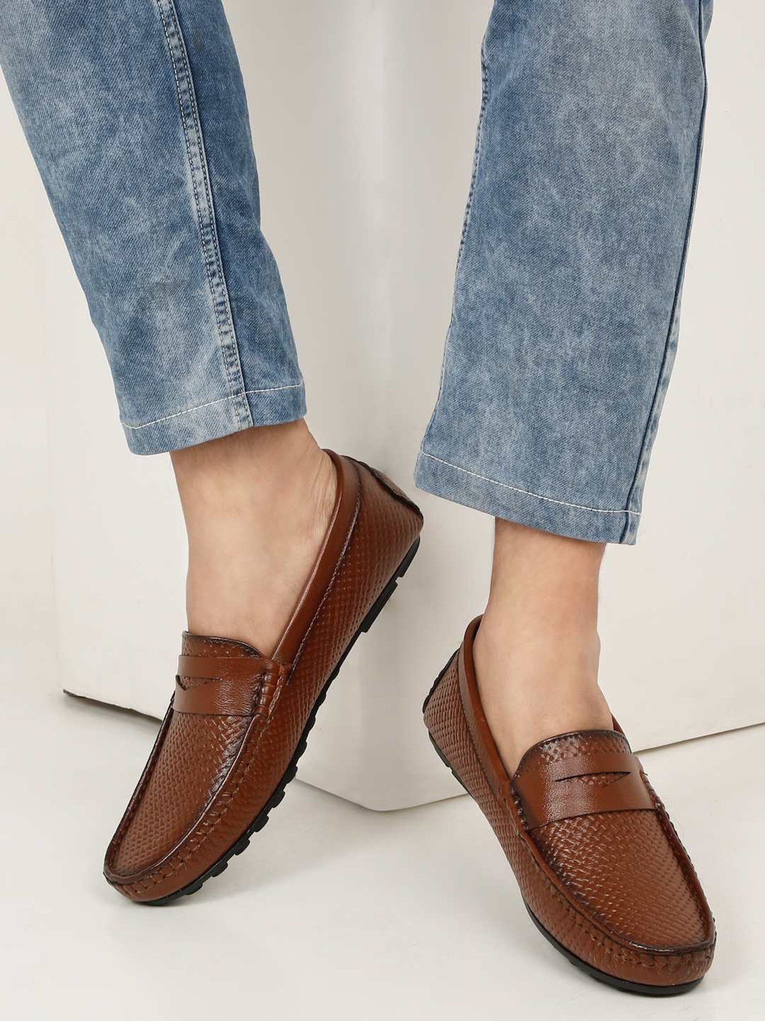 Teakwood Leathers Men's Brown Casual Loafers