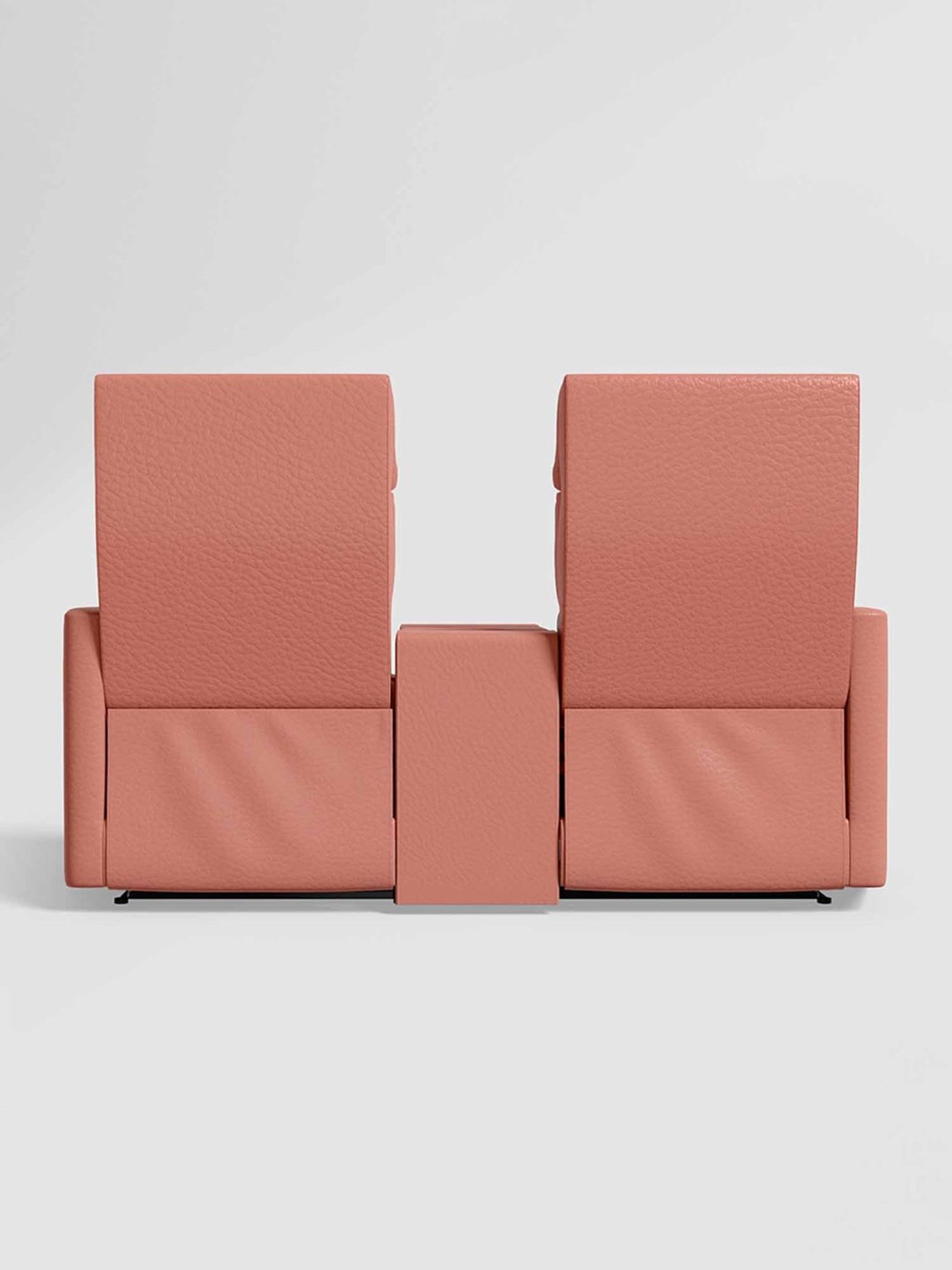 Durian Berry Black Premium Leatherette 2 Seater Sofa