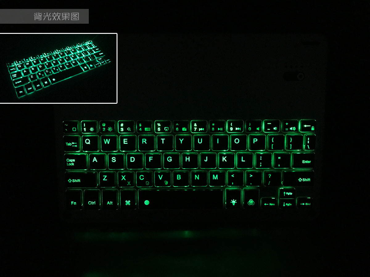 Ultra-thin 7 Color Backlit Wireless Bluetooth Keyboard for iPad Pro 10.5" Folio Cover Case BL-1039D