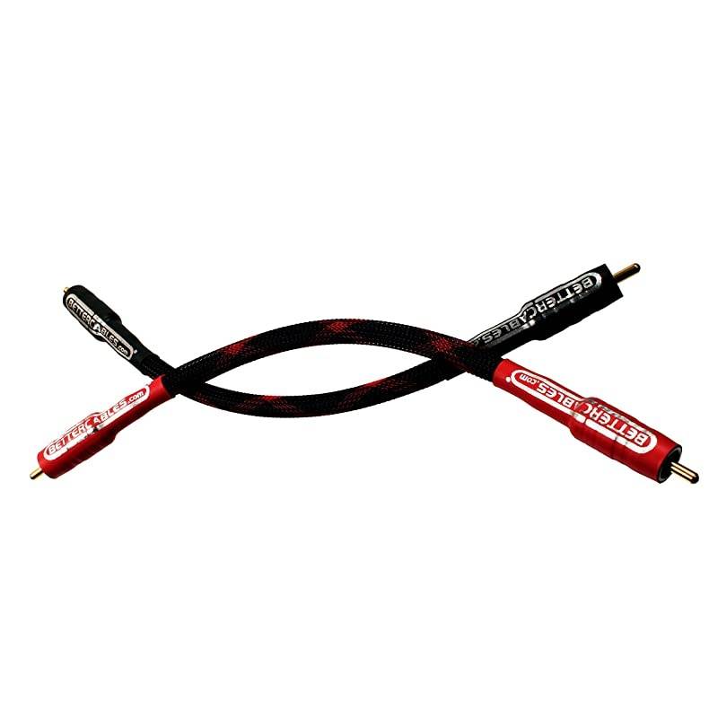 8 Inches  Silver Serpent Anniversary Edition RedBlack RCA Audio Interconnect Cables Stereo Pair 2 Cables HighEnd HighPerformance Premium HiFi Audio