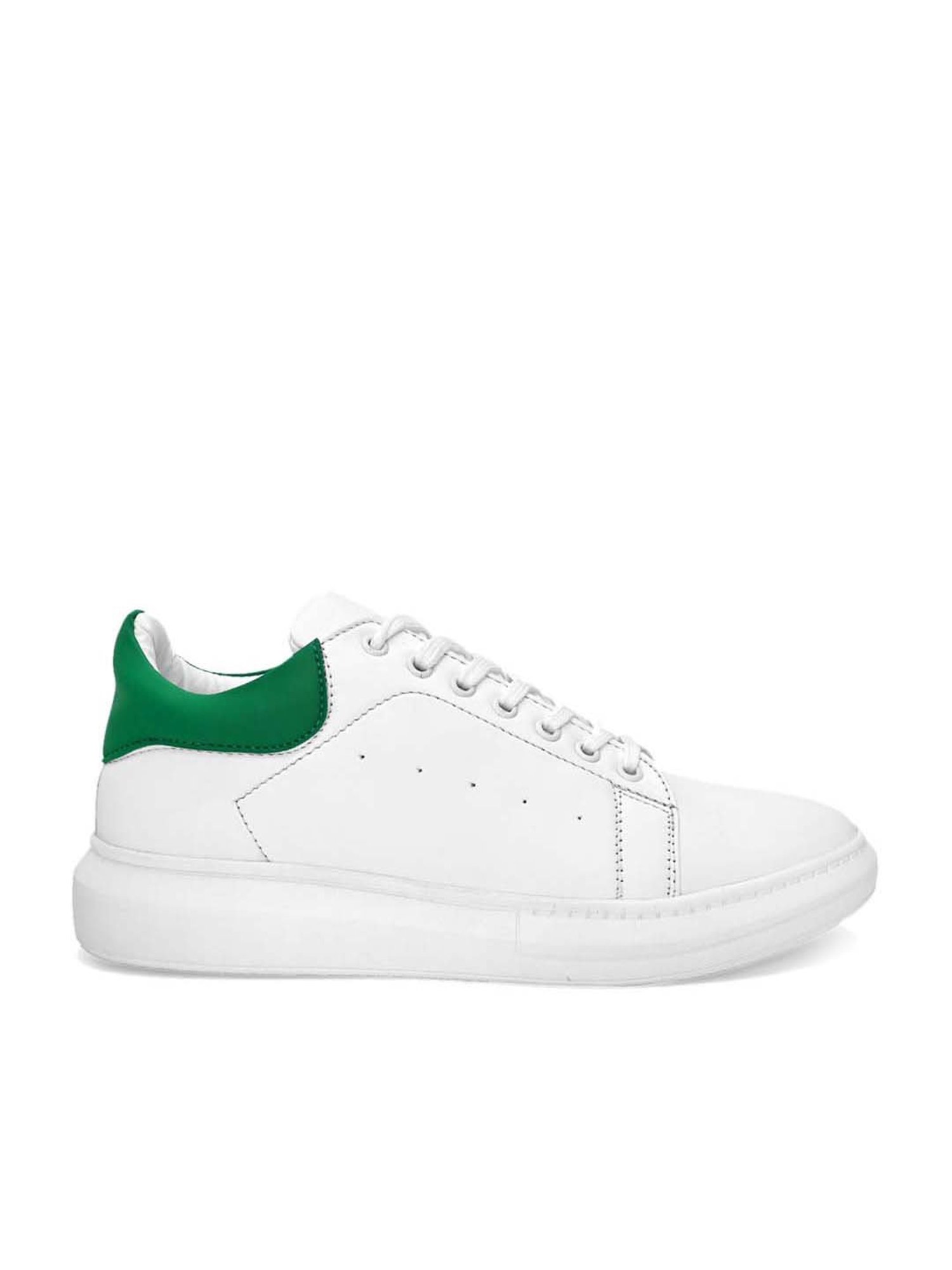 Giorgio Men's Chalk White & Green Casual Sneakers