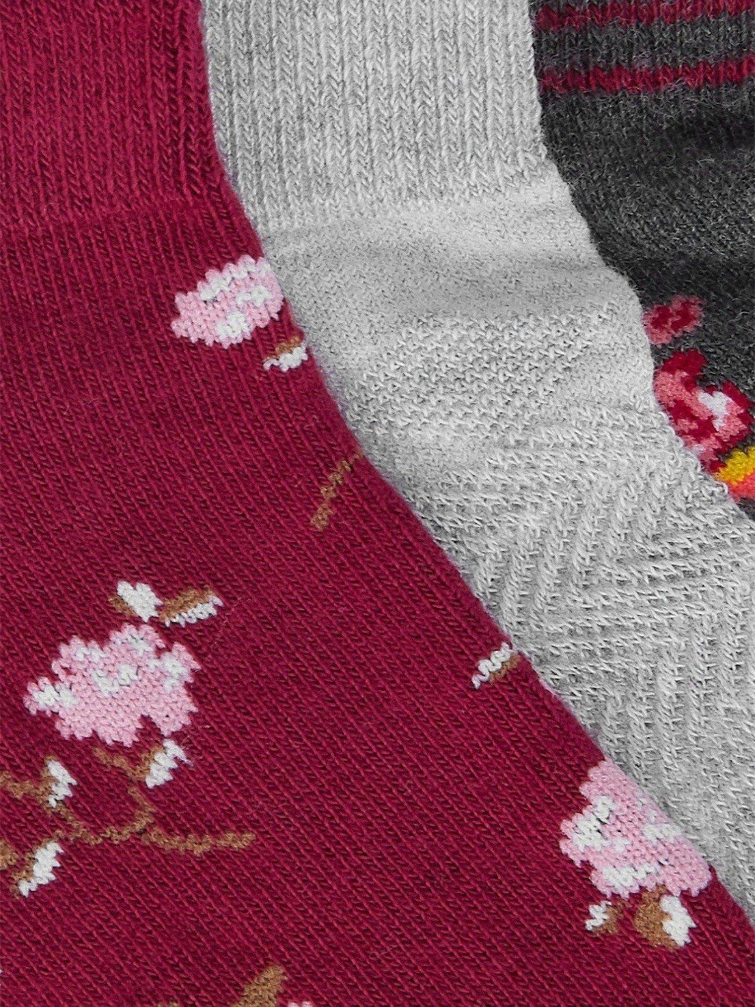 Honey by Pantaloons Multicolor Printed Socks - Pack of 3