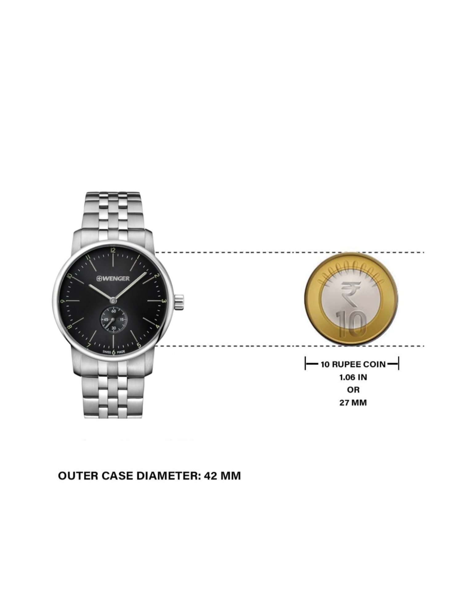 Wenger Swiss Made 01.1741.105 Urban Classic Analog Watch for Men