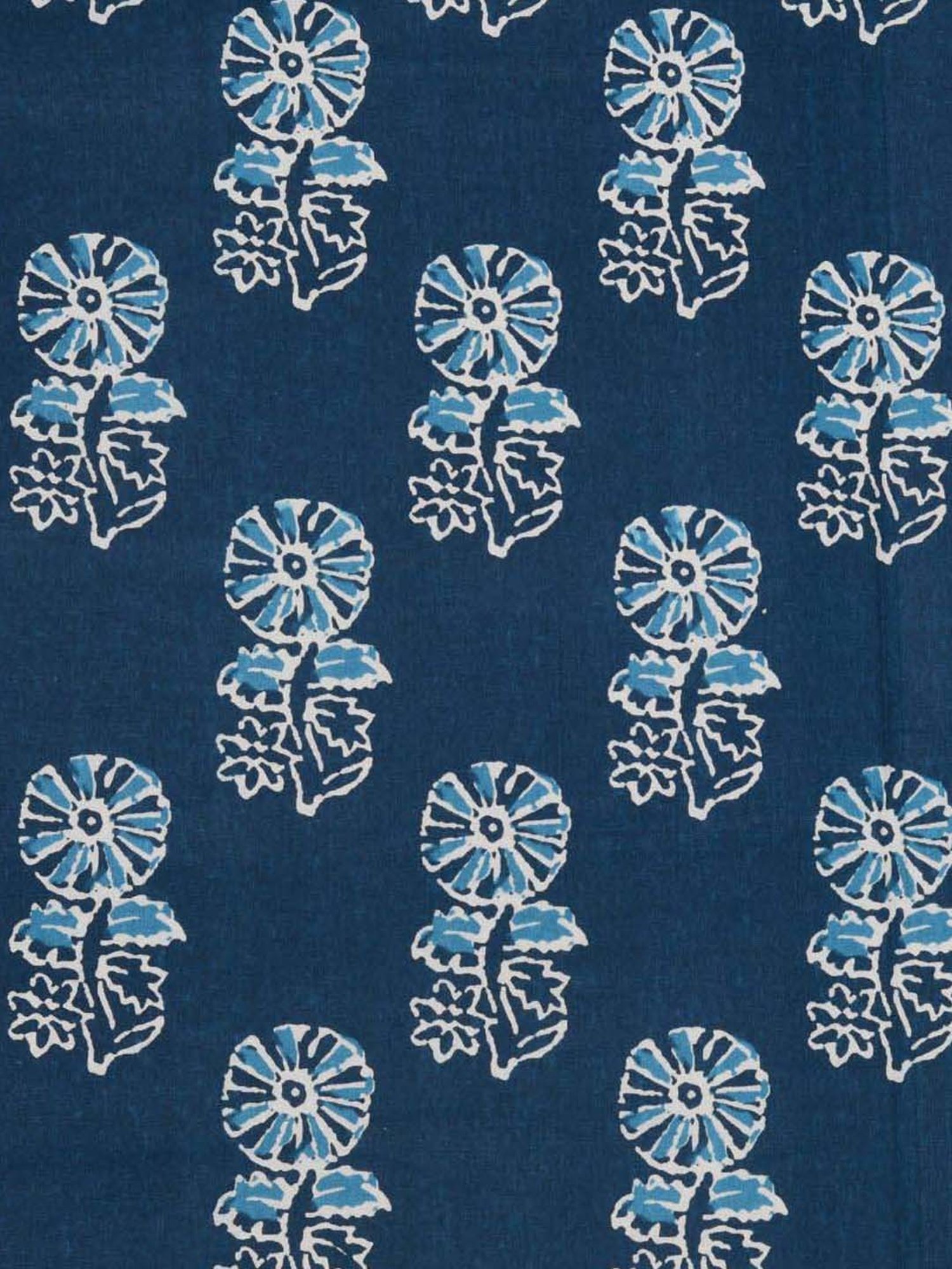 BELLA CASA Indus Collection Blue Cotton 200 TC King Bedsheet with 2 Pillow Covers