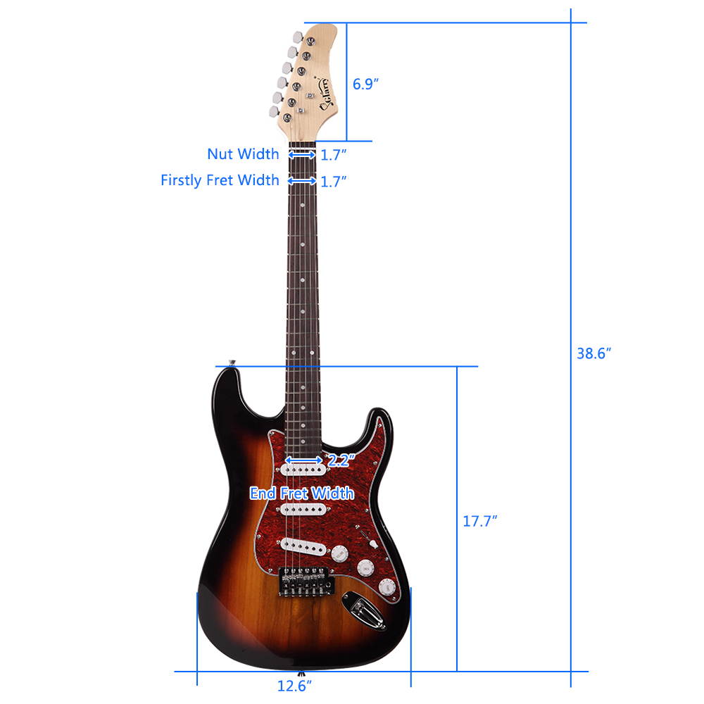 Electric Guitar, With Bag, Shoulder Strap, Power Wire,Tools,Plectrum,Tremolo Arm