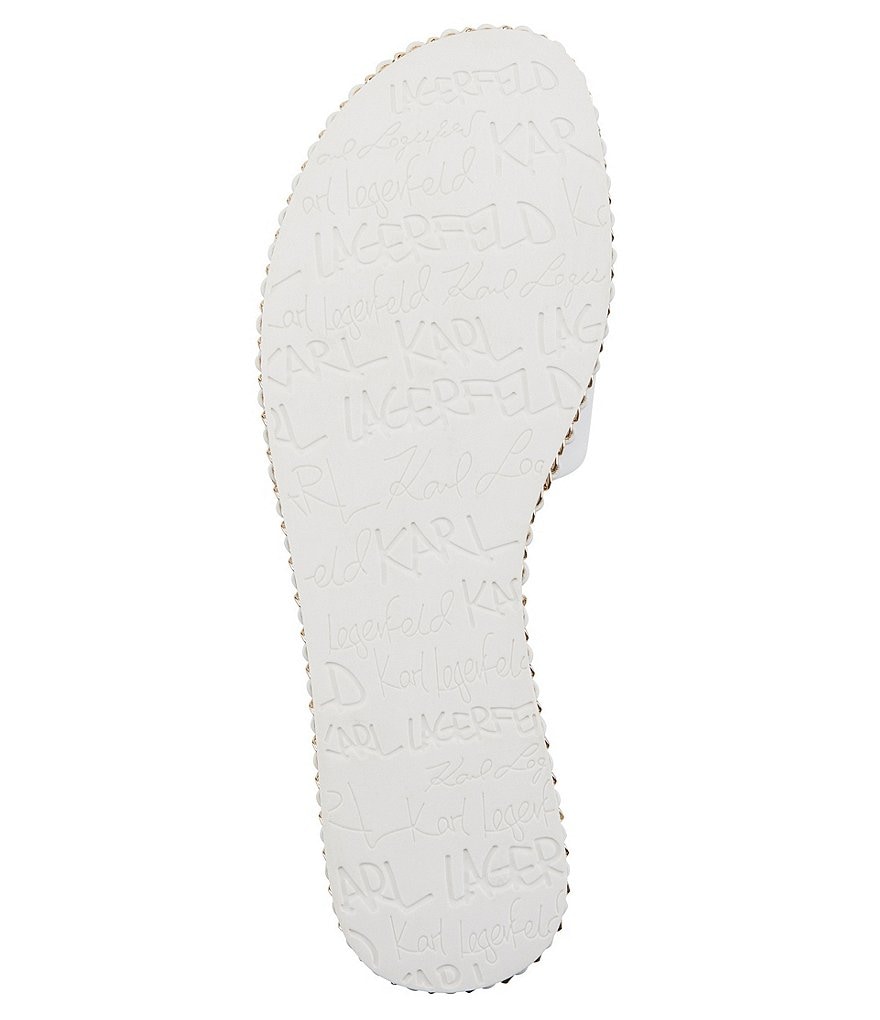 KARL LAGERFELD PARIS Bijou Leather Bling Slides