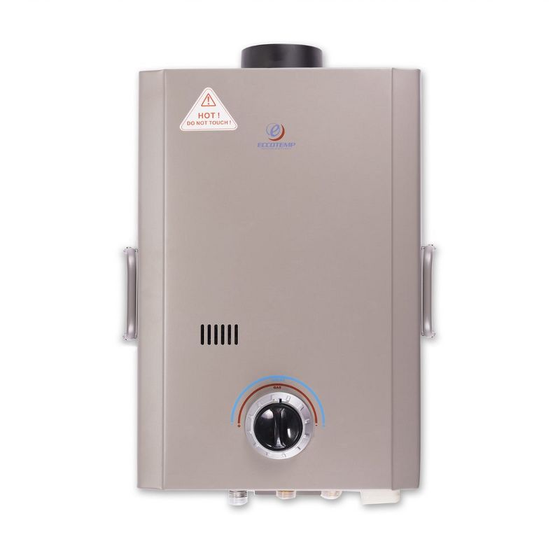 Eccotemp L7 Portable Outdoor Camping Propane Powered Tankless Hot Water Heater, 1.7 GPM, 20 to 80 PSI, Gray