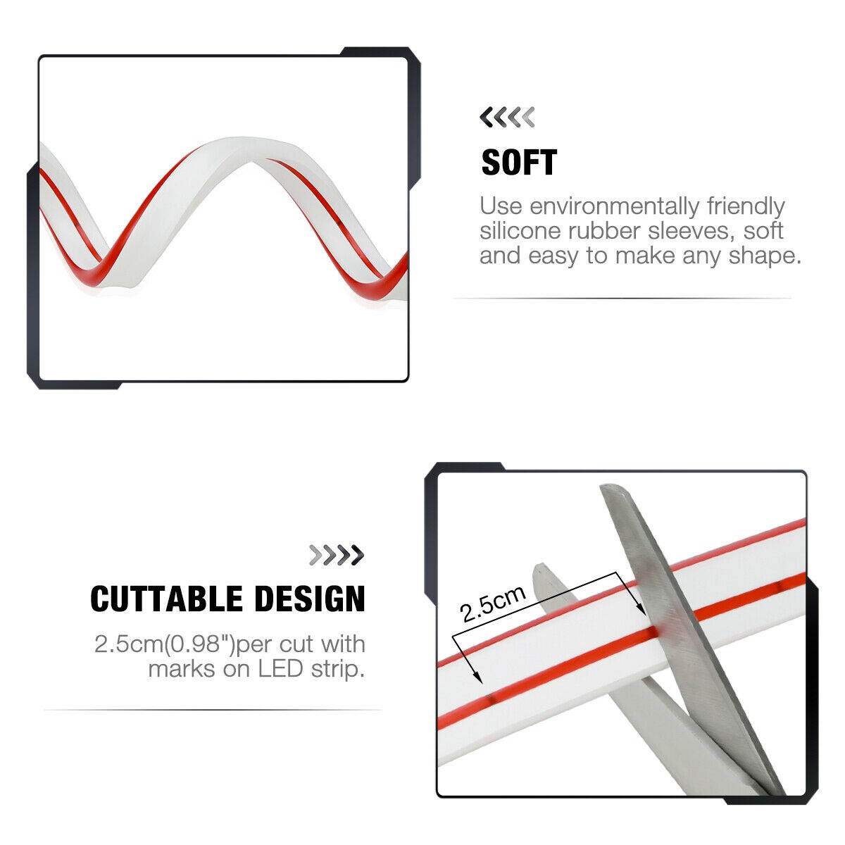 12V Flexible LED Strip Waterproof Sign Neon Lights Silicone Tube for Home Decor