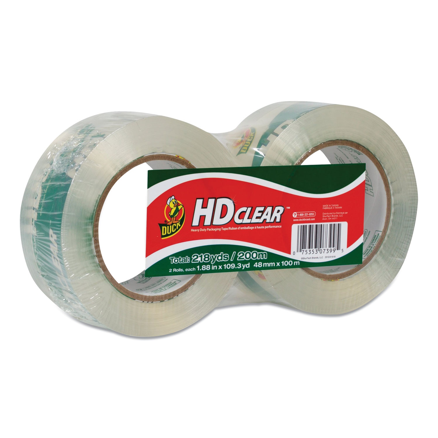Duck Brand HD Clear Packaging Tape: 1.88 in x 109 yds. (Clear) *2-pack