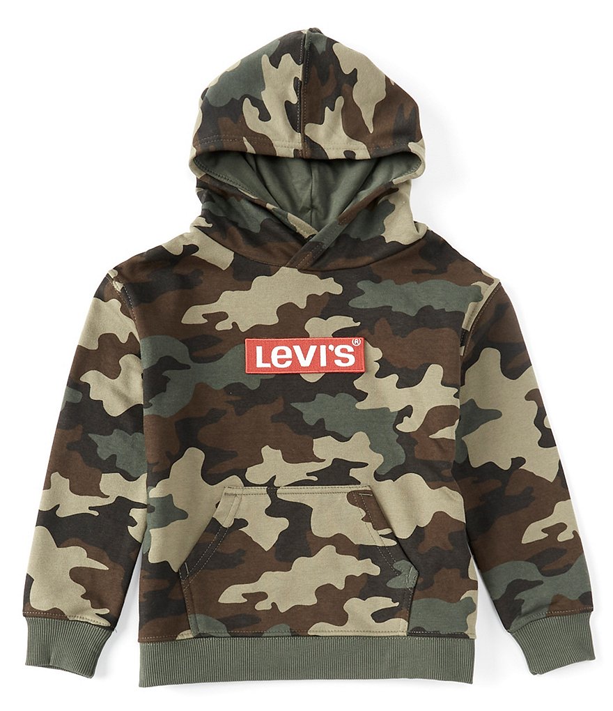 Levi's&reg; Little Boys 2T-7 Long-Sleeve Camouflage-Printed Fleece Hoodie