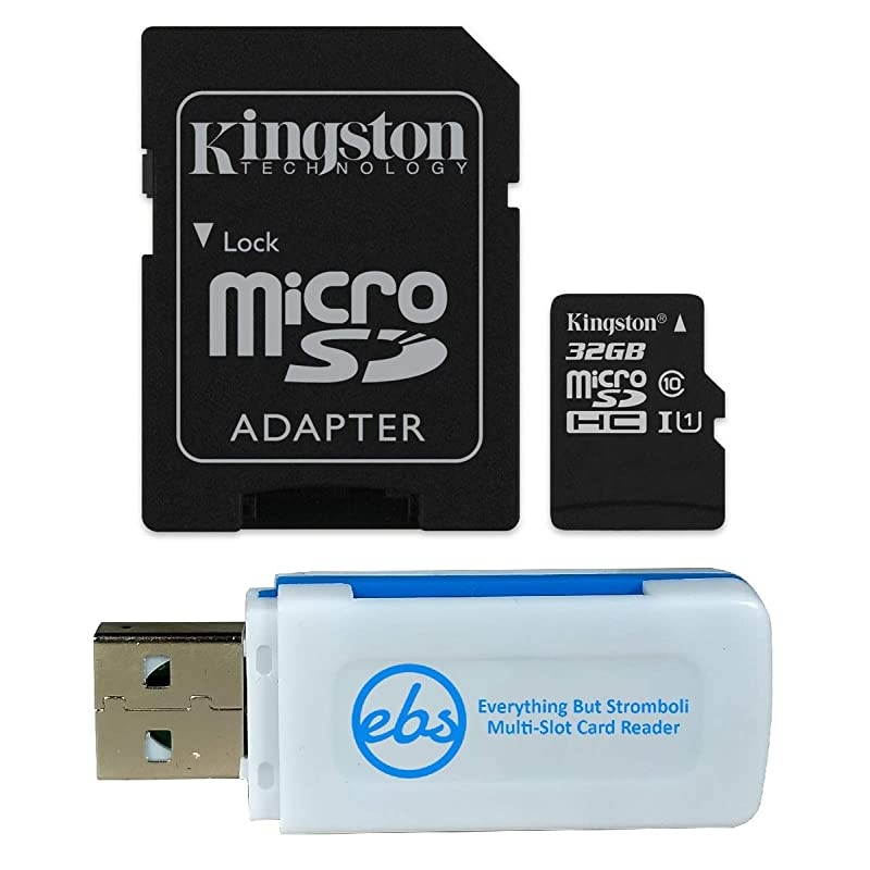 32GB SDHC Micro Canvas Select Memory Card and Adapter Works with Samsung Galaxy A50 A40 A30 Cell Phone SDCS32GB Bundle with 1 Everything But Stromboli MicroSD and SD Card Reader