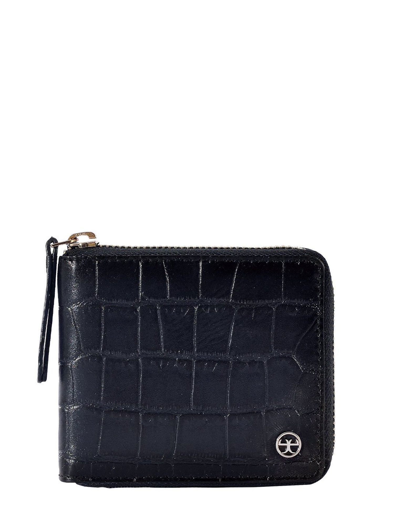 Eske Navy Blue Animal Effect Zip Around Wallet for Men