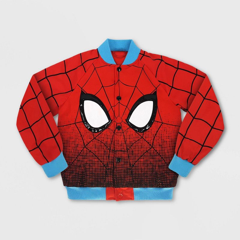 Boys' Spider-Man Varsity Bomber Jacket - Blue/Red 4 - Disney Store