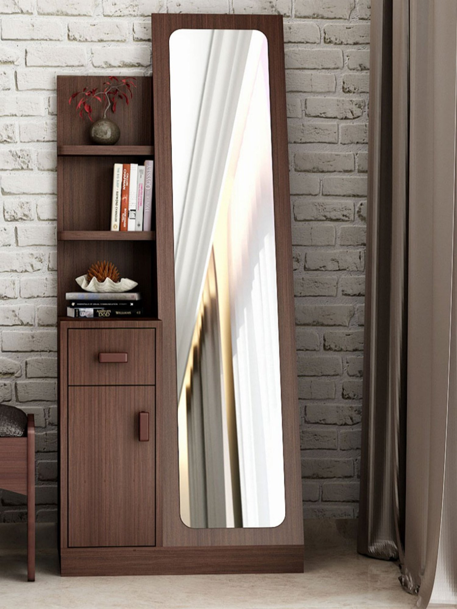 Godrej Interio Aero Valigny Oak Engineered Wood Standerd Dressing Table