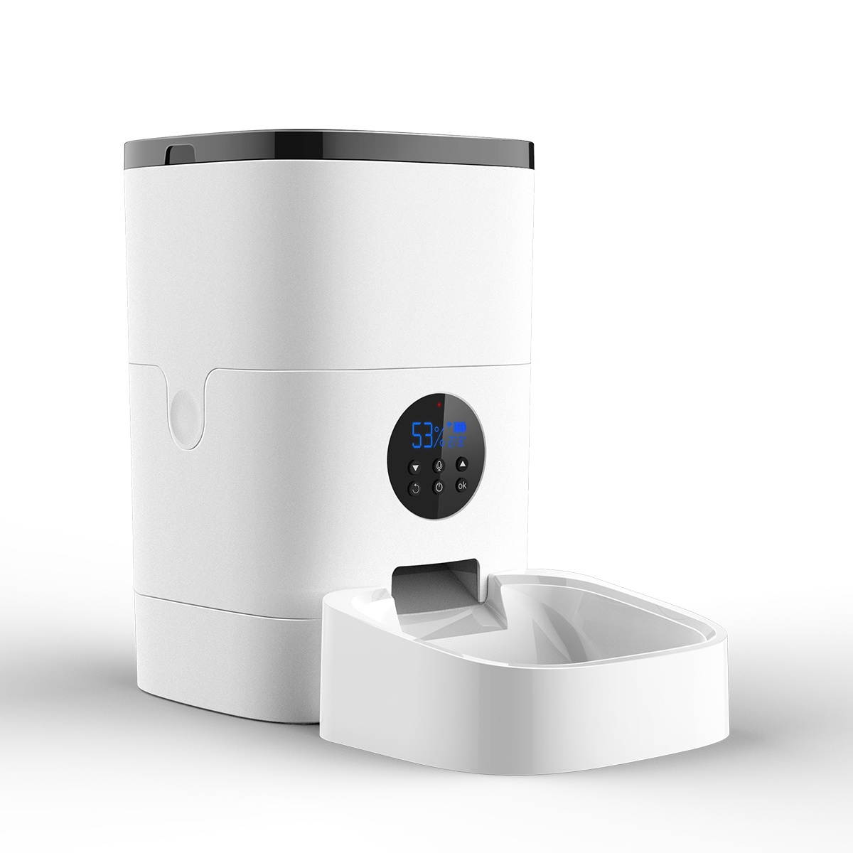 Automatic Pet Feeder LCD Display APP Control Timing Feeding Automatic Pet  Feeder Store Food Box-US Plug