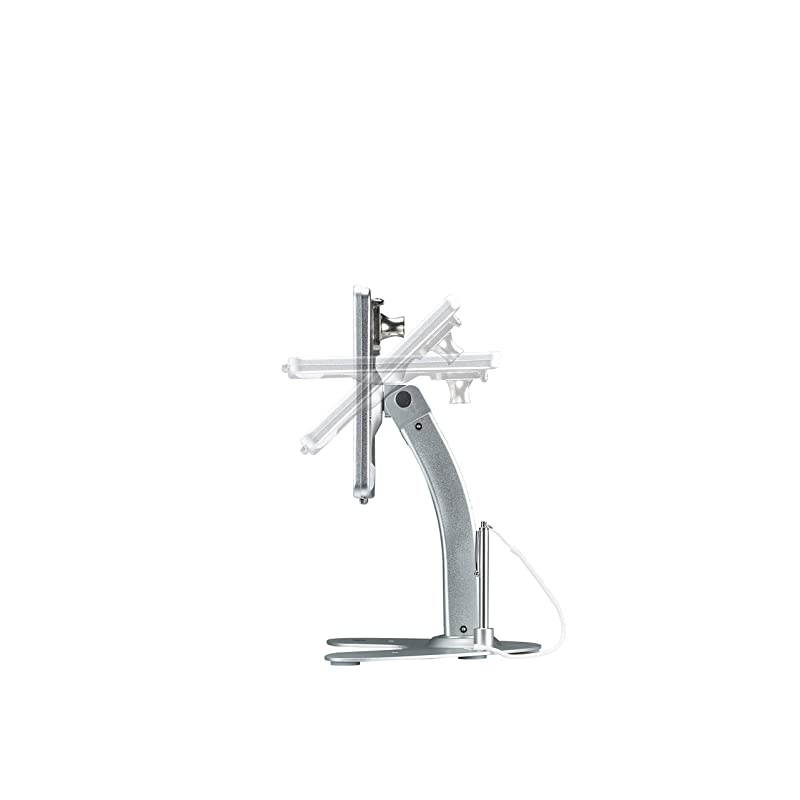 Dual Security Kiosk Stand with Locking Case and Cable for iPad 102Inch 7th Generation Silver