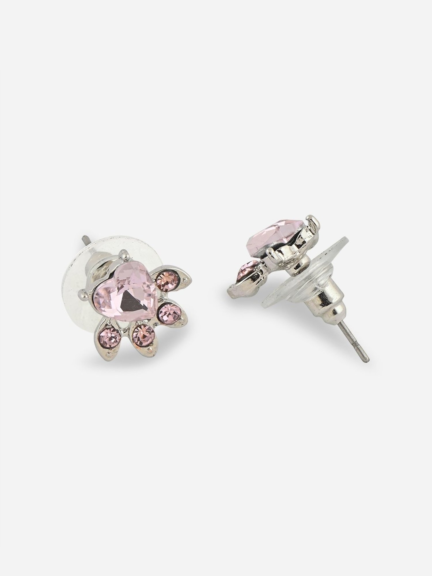 ToniQ Baby Pink Korean Paw Earrings for Women