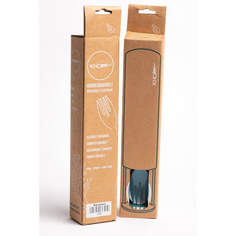 Knork 3pc Bamboo Eco Travel Silverware Set