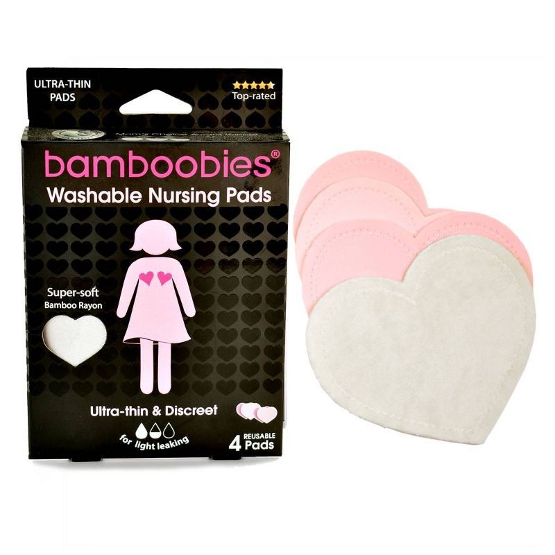 Bamboobies Regular Washable Nursing Pads- 4pk