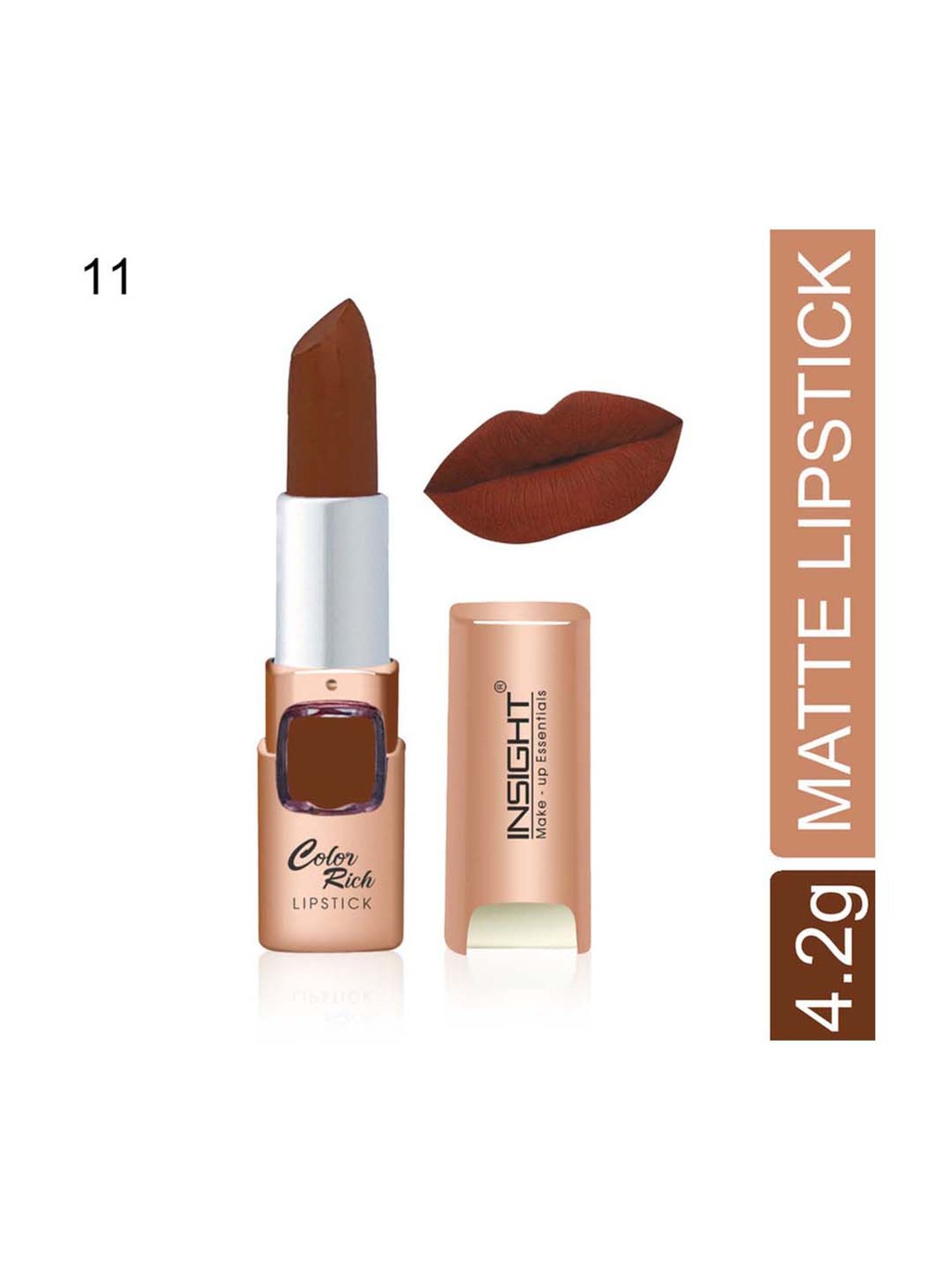 Insight Cosmetics Colour Rich Matte Lipstick Choco Break - 4.2 gm