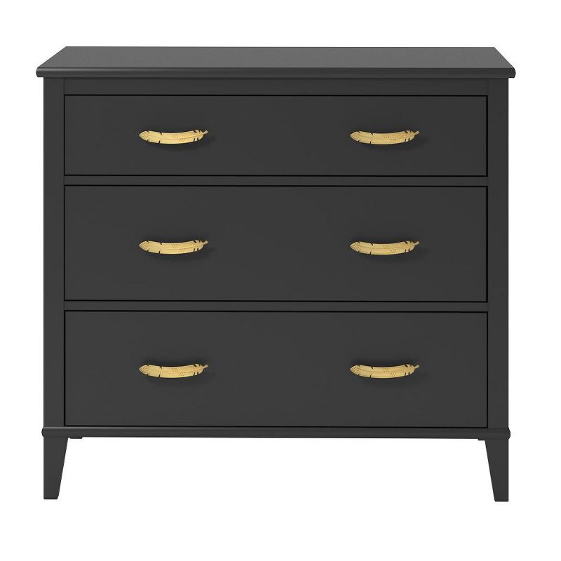 Monarch Hill Hawken 3 Drawer Dresser, Black