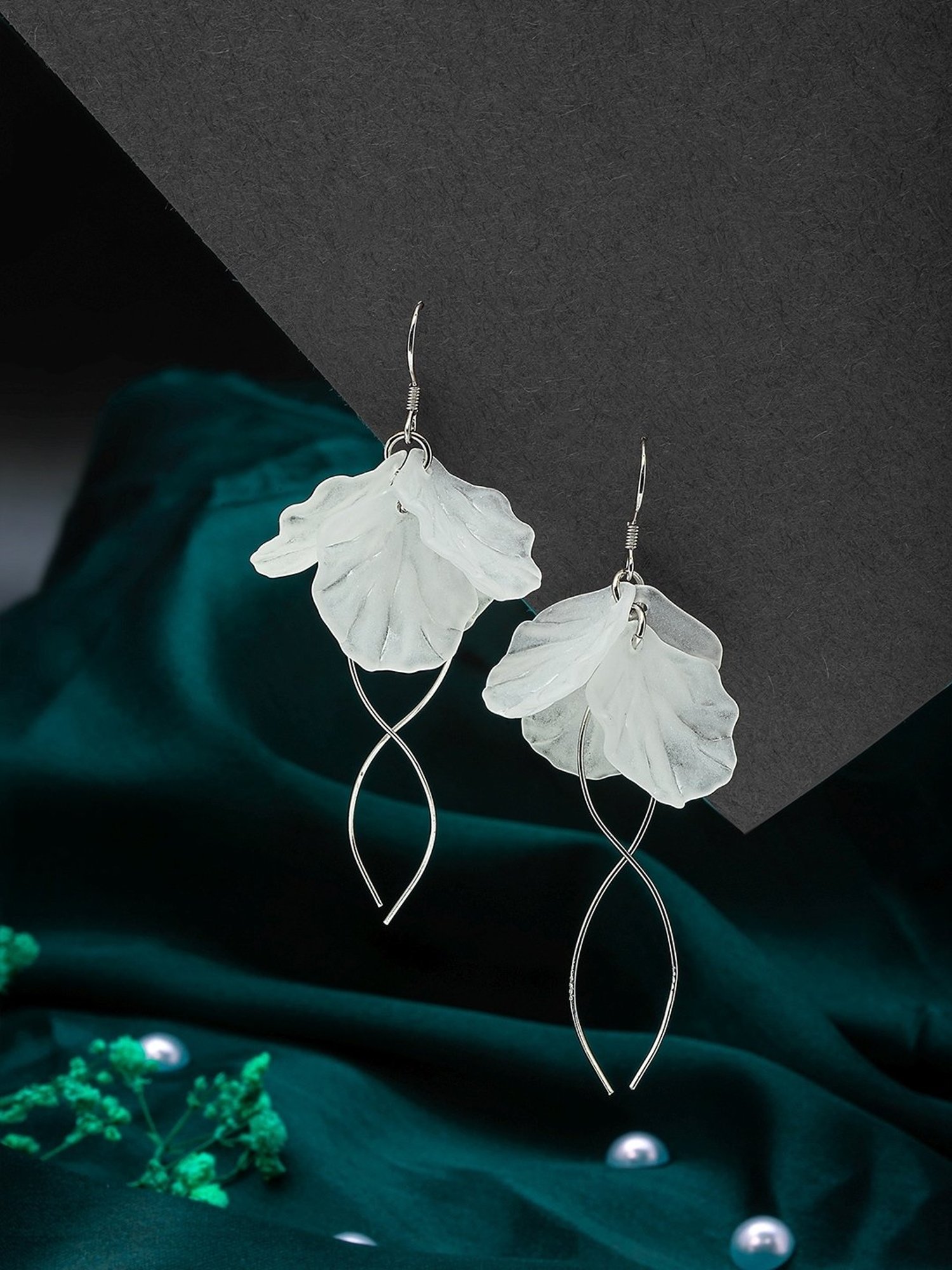 Silberry 92.5 Sterling Silver Winter Garden Drop Earrings for Women